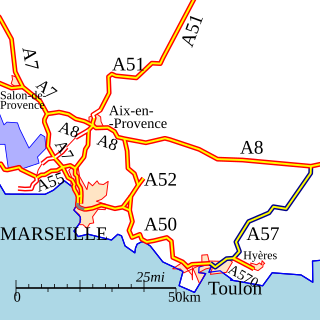 <span class="mw-page-title-main">A57 autoroute</span> Road in France