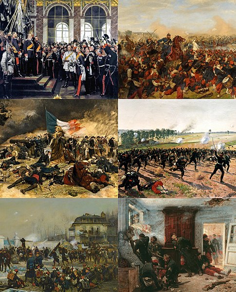 (clockwise from top right) Battle of Mars-la-Tour, 16 August 1870 The Lauenburg 9th Jäger Battalion at Gravelotte The Last Cartridges The Defense of C