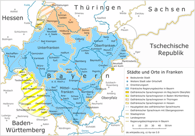 Detailkarte von Franken (Entwurfsfassung)