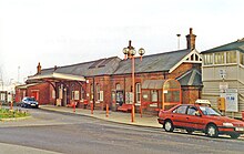 The main station buildings in Selbourne Terrace, Fratton.