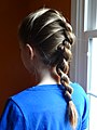 full French twist into rope braid