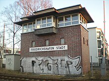 Elektromechanisches Stellwerk im Westen des Bahnhofs