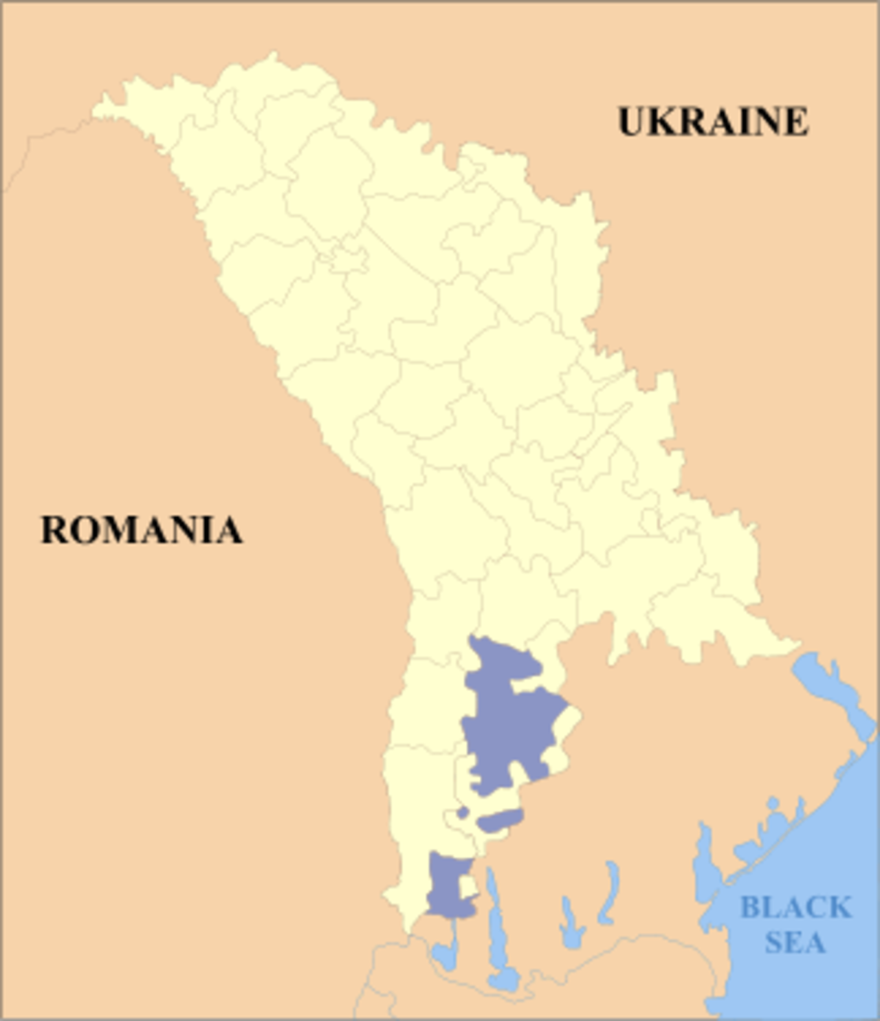 Карта гагаузии в молдове