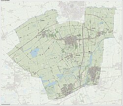 Kaart van Dantumadiel-munisipaliteit