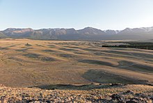 Giant ripples in the Chuya basin (Altai Mountains), one of the largest scablands on earth Giant ripples in the Chuya Basin (Altai Republic).JPG