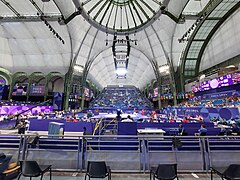 Le Grand Palais de Paris lors des épreuves de taekwondo.