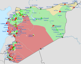 syrie carte guerre - Image