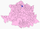Расположение муниципалитета Гихо-де-Гранадилья на карте провинции