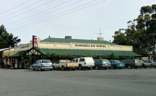 A hotel in Freeling, is painted as the "Gungellan Hotel" for a set in McLeod's Daughters. Gungellan hotel.jpg