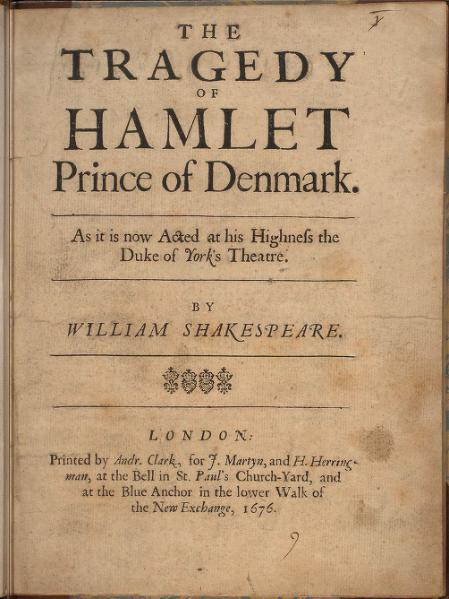 File:Hamlet, Shakespeare, 1676.djvu