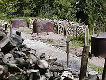 Charcoal kiln in the Lost Valley Heligan charcoalkiln.jpg