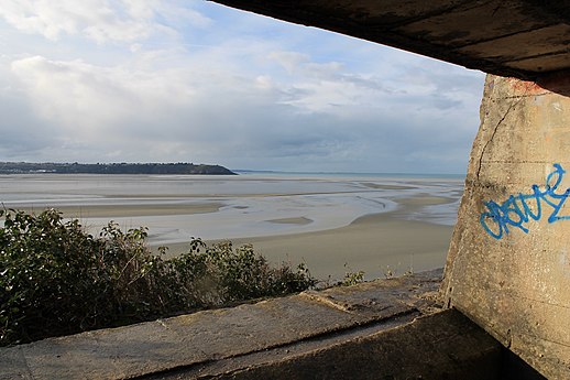Bunker vue sur la baie de St-Brieuc à la pointe du Grouin