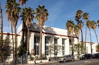 Hollywood Post Office building, 2015 Hollywood, California, post office building, with palm trees, 2015.jpg