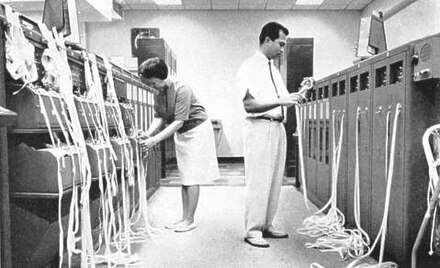 Paper tape relay operation at US FAA's Honolulu flight service station in 1964