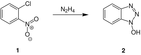 Hydroxybenzotriazole reaction scheme (variant 2)