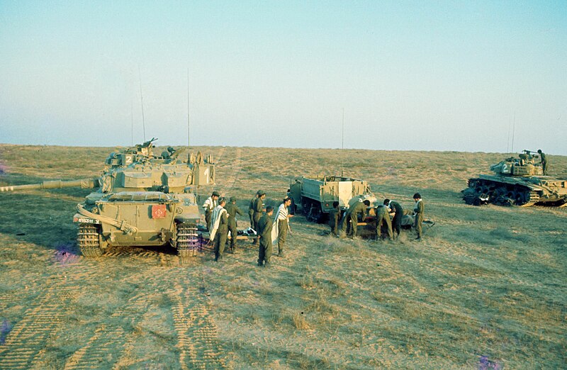 File:IDF Armoured Force with Centurion Tanks During Yom Kippur War, 11 October, 1973.jpg