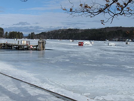 Ice houses Alton Bay