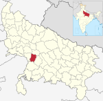 Indie Uttarpradéš okresy 2012 Auraiya.svg