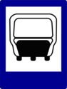 3. Petunjuk lokasi fasilitas pemberhentian dan/atau pangkalan angkutan umum (jenisnya dituliskan pada papan tambahan)