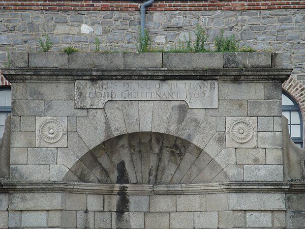 Inscription to Charles Manners, 4th Duke of Rutland, Collins Barracks Dublin