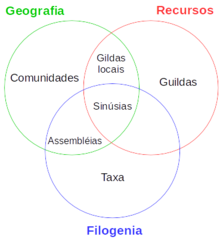Diagrama de Venn mostrando a proposta de John E. Fauth e colaboradores