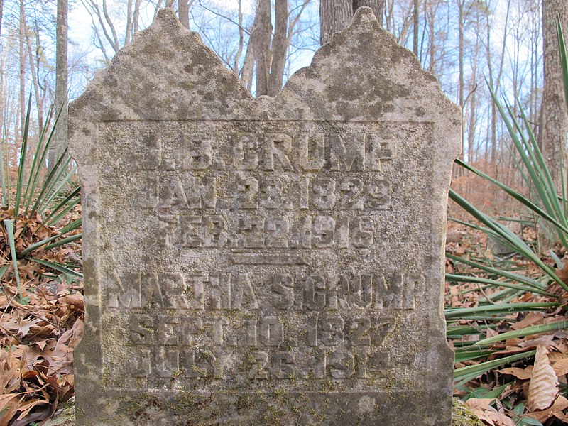 File:J. B. and Martha S. Crump Grave in Dry Branch Cemetery, Mammoth Cave National Park (5BF79E3223E6415B8E74F9218F482261).jpg