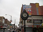 Sidewalk clock on Jamaica Avenue