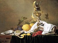 Jan Davidsz. de Heem (1606–1684), Still Life with Fruit, Flowers, Glasses and Lobster (c. 1660s)