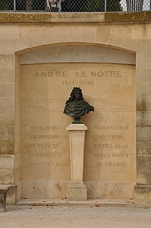 Bust of André Le Nôtre at the Garden of the Tuileries