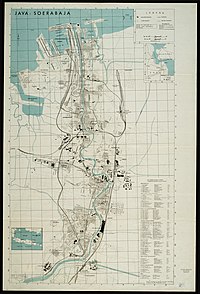Railway maps of Surabaya, including the tram network