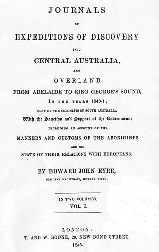 <i>Journals of Expeditions of Discovery into Central Australia</i>