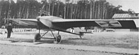 The pioneering Junkers J 1 all-metal monoplane of 1915, the first aircraft to fly with cantilever wings Junkers J 1 at Doberitz 1915.jpg