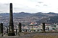 Kaiseraussicht mit Sandsteinsäule auf dem Quaderberg bei Tetschen