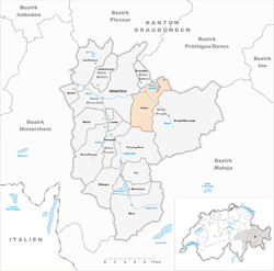 Filisurin kunta sijaitsi Albulan alueella, Graubündenin kantonissa.