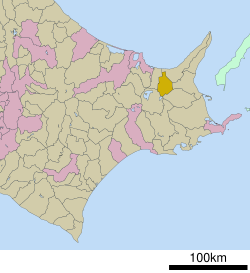 Location of Kiyosato in Hokkaido (Okhotsk Subprefecture)