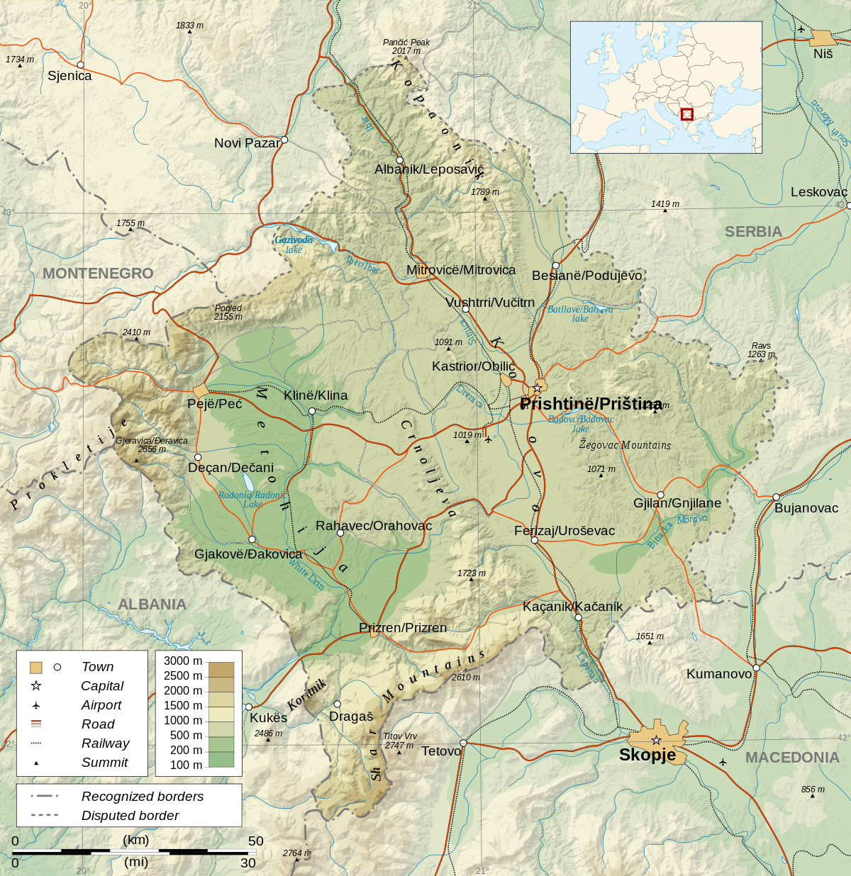 Datoteka:Kosovo map-en1.svg - Wikipedia