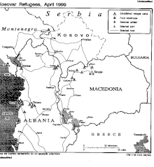 Kosovar refugees in Republic of Macedonia, Albania and Montenegro (April 1999). Kosovo refugees 1999.gif