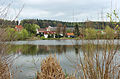 Čeština: Větší rybník v Rousínově, části Kozmice English: Great pond in Rousínov, part of Kozmice village, Czech Republic