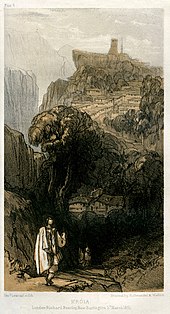 Town and fortress of Kruja depicted by Edward Lear, 30 September 1848.[16]