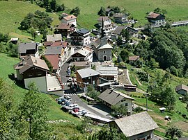 Vue du village de La Forclaz