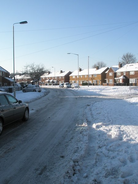 File:Lampposts in a snowy Park House Farm Way - geograph.org.uk - 1655362.jpg