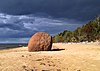 Lauci stone on Vidzeme beach, North Vidzeme Biosphere Reserve