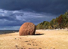 Laucu Stone in Vidzeme coastline, Latvia LaucuAkmens.jpg