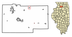 Location of West Brooklyn in Lee County, Illinois.