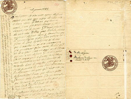 ไฟล์:Lettre de Montaigne au maréchal de Matignon, 26 janvier 1585.jpg