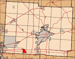 Localização de Kirkersville em Licking County