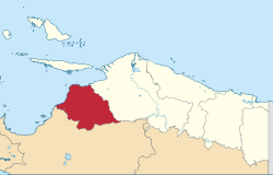 Location in Papua Province