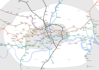 Map Of London Zone 1 And 2 List of stations in London fare zone 2   Wikipedia