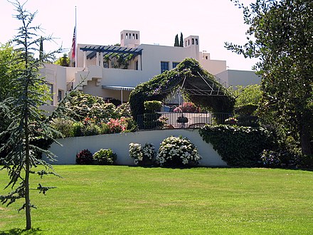 The Lou Henry Hoover House in Stanford, California, the couple's first and only permanent residence