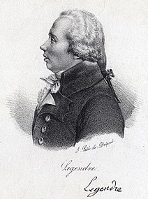 Portrait de l'homme politique Louis Legendre (1752–1797) présenté, pendant près de deux siècles, comme étant celui d'Adrien-Marie Legendre.